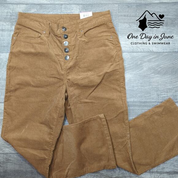 Style & Co. Core Mid Rise Crop Corduroy Pants Size 10 - Picture 1 of 6
